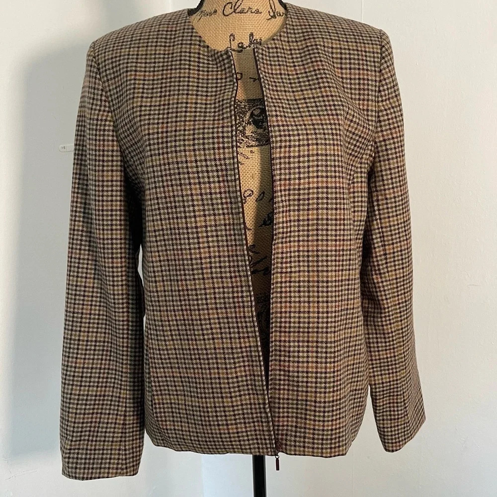 Bridgetown Collection Women’s Wool Checkered Blazer